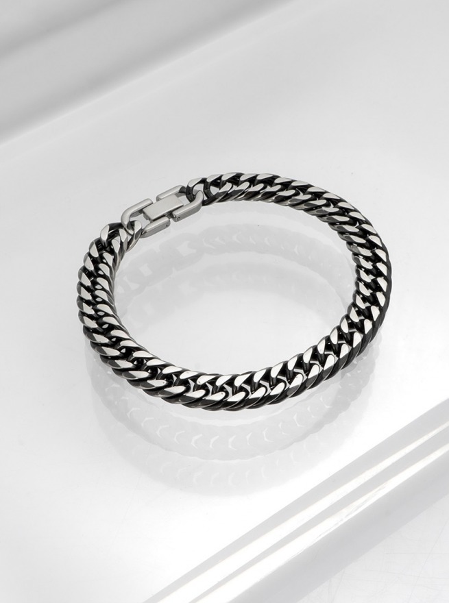 Çelik Oksitli Zincir Erkek Bileklik 